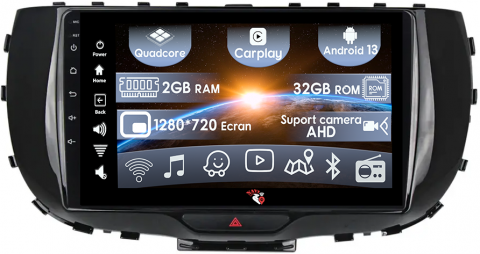 Soul 2019-2020 - (Resigilata) Navigatie dedicata Kia Soul 2019-2020, 2GB RAM 32GB ROM, Quad Core, Display 9" IPS Full HD, Carplay, Android 13, Bluetooth, Magazin Play, Suport camere AHD