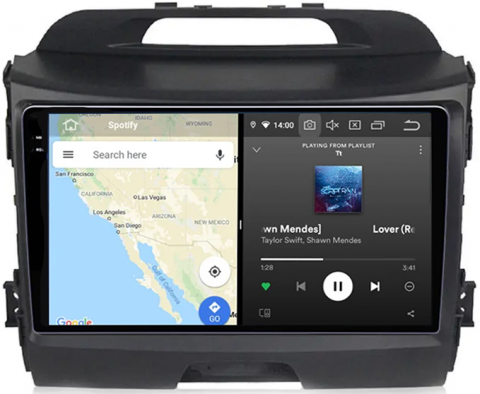 Navigatie dedicata KIA Sportage 2010-2015, 12GB RAM 256GB ROM, Android 13, Rezolutie 2K, Display QLED, 9", DSP, Carplay, Android Auto, Internet, Youtube, Waze, Wi Fi, USB [2]
