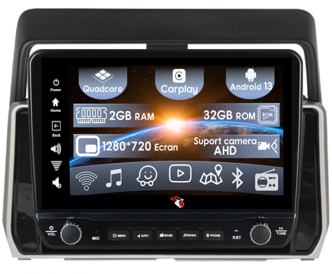 Prado 2017-2018 - Navigatie dedicata Prado 2017-2018 cu butoane rotative model 2024, 10 Inch, 2GB RAM 32GB ROM, Quadcore, Android 13, WiFi, Bluetooth, Magazin Play
