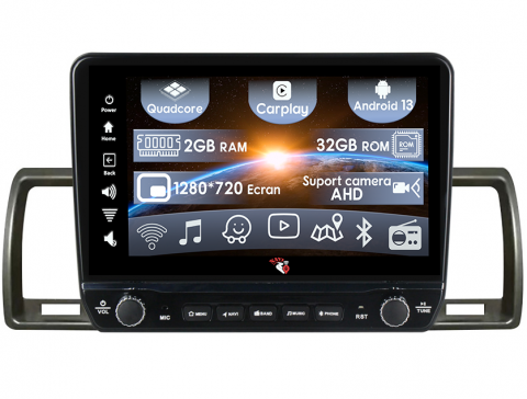 Toyota - Navigatie dedicata Hiace 2004-2019 cu butoane rotative model 2024, 9 Inch, 2GB RAM 32GB ROM, Quadcore, Android 13, WiFi, Bluetooth, Magazin Play