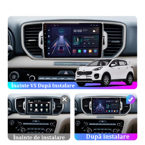 Navigatie dedicata KIA Sportage ( 2016 + ), 4GB RAM 64GB ROM, Octacore, Android 13, Display QLED 9", DSP, Carplay, Android Auto, Internet, Youtube, Waze, WIFI, Bluetooth [4]