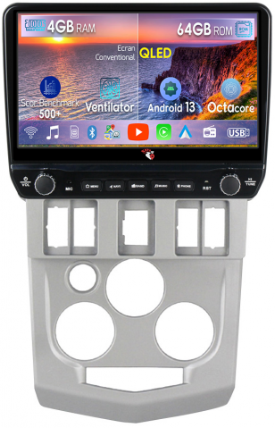 L90 2004-2009 - Navigatie dedicata L90 2004-2009 cu butoane rotative model 2024, 4 GB RAM 64 ROM, Quadcore, Android 13, Display QLED, 9", DSP, Carplay, Android Auto, Internet, Youtube , Waze , WI-FI