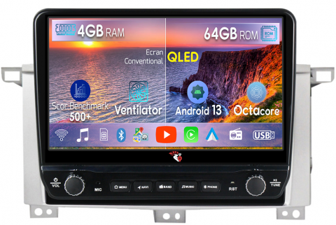 Land Cruiser 100 1998-2007 - Navigatie dedicata Land Cruiser 100 2002-2007 cu butoane rotative model 2024, 4GB RAM 64GB ROM, Quadcore, Android 13, Display QLED 10", DSP, Carplay, Android Auto, Internet, Youtube,