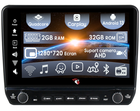 Toyota - Navigatie dedicata Land Cruiser LC 2007-2020 cu butoane rotative model 2024, 9 Inch, 2GB RAM 32GB ROM, Quadcore, Android 13, WiFi, Bluetooth, Magazin Play