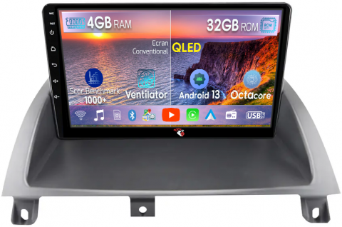 Land Rover - Navigatie dedicata Land Rover MG3 2010-2016, 4 GB RAM 32 ROM, Android 13, Display QLED 1K, 9", DSP, Carplay, Android Auto, Internet, Youtube , Waze , WI-FI , USB , Bluetooth