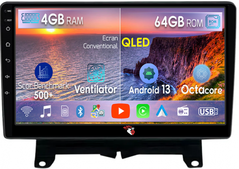 Land Rover - Navigatie dedicata Land Rover /Range Rover Sport 2005-2010, 4GB RAM 64GB ROM, Octacore, Android 13, Display QLED 9", DSP, Carplay, Android Auto, Internet, Youtube, Waze, WIFI, Bluetoo