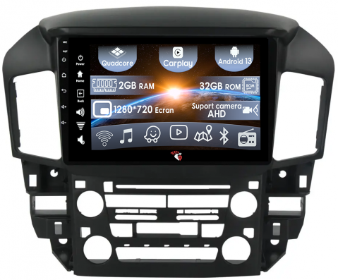 Lexus - (Resigilata) Navigatie dedicata Lexus RX300, Harrier 1997-2003, 2GB RAM 32GB ROM, Quad Core, Display 9" IPS Full HD, Carplay, Android 13, Bluetooth, Magazin Play, Suport camere AHD