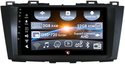 Mazda - (Resigilata) Navigatie dedicata Mazda 5 2010-2015, 2GB RAM 32GB ROM, Quad Core, Display 9" IPS Full HD, Carplay, Android 13, Bluetooth, Magazin Play, Suport camere AHD