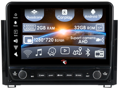 Sequoia 2014-2018 - Navigatie dedicata Sequoia 2014-2018 cu butoane rotative model 2024, 9 Inch, 2GB RAM 32GB ROM, Quadcore, Android 13, WiFi, Bluetooth, Magazin Play