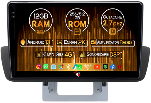 Mazda - Navigatie dedicata Mazda BT-50 2012-2018, 12GB RAM 256GB ROM, Android 13, Rezolutie 2K, Display QLED, 9", DSP, Carplay, Android Auto, Internet, Youtube, Waze, Wi Fi, USB