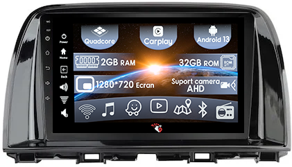 CX-5 2012-2015 - (Resigilata) Navigatie dedicata Mazda CX-5 2012-2015, 2GB RAM 32GB ROM, Quad Core, Display 9" IPS Full HD, Carplay, Android 13, Bluetooth, Magazin Play, Suport camere AHD