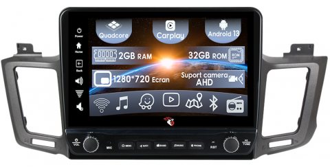 RAV4 2012-2018 - Navigatie dedicata RAV4 2012-2018 cu butoane rotative model 2024, 10 Inch, 2GB RAM 32GB ROM, Quadcore, Android 13, WiFi, Bluetooth, Magazin Play