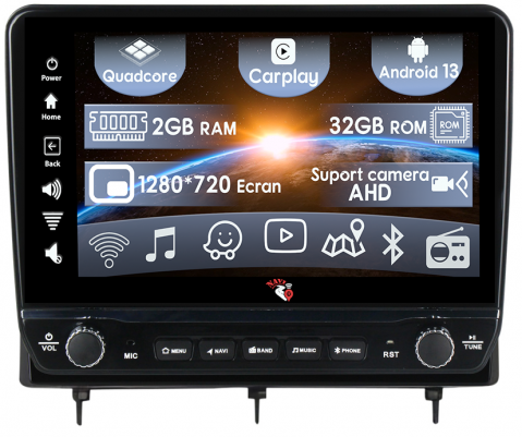 Civic (2016+) - Navigatie dedicata Civic 2022 cu butoane rotative model 2024, 10 Inch, 2GB RAM 32GB ROM, Quadcore, Android 13, WiFi, Bluetooth, Magazin Play