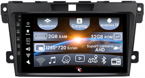 Mazda - (Resigilata) Navigatie dedicata Mazda CX 7 2008-2015, 2GB RAM 32GB ROM, Quad Core, Display 9" IPS Full HD, Carplay, Android 13, Bluetooth, Magazin Play, Suport camere AHD