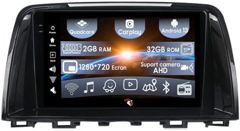 Mazda - (Resigilata) Navigatie dedicata Mazda CX5 2012-2017, 2GB RAM 32GB ROM, Quad Core, Display 9" IPS Full HD, Carplay, Android 13, Bluetooth, Magazin Play, Suport camere AHD