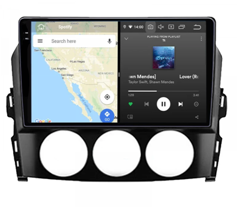Navigatie dedicata Mazda MX-5 2008-2015, 12GB RAM 256GB ROM, Android 13, Rezolutie 2K, Display QLED, 9", DSP, Carplay, Android Auto, Internet, Youtube, Waze, Wi Fi, USB [3]