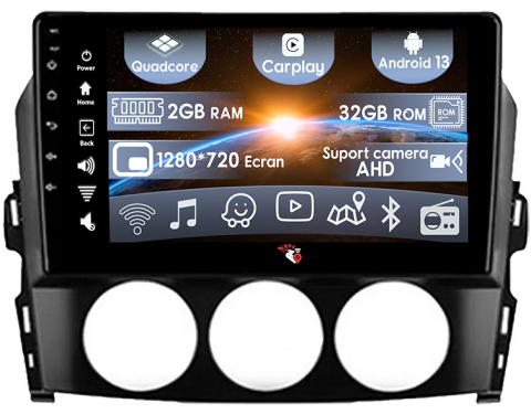 MX-5 2008-2015 - (Resigilata) Navigatie dedicata Mazda MX-5 2008-2015, 2GB RAM 32GB ROM, Quad Core, Display 9" IPS Full HD, Carplay, Android 13, Bluetooth, Magazin Play, Suport camere AHD