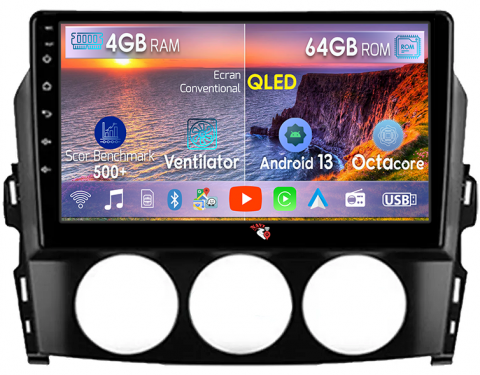 MX-5 2008-2015 - Navigatie dedicata Mazda MX-5 2008-2015, 4GB RAM 64GB ROM, Octacore, Android 13, Display QLED 9", DSP, Carplay, Android Auto, Internet, Youtube, Waze, WIFI, Bluetooth