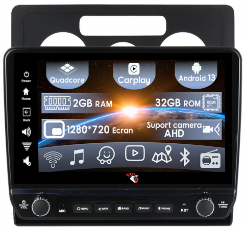 VW Caddy 3 2004-2014 - Navigatie dedicata Caddy 3 2004-2010 cu butoane rotative model 2024, 10 Inch, 2GB RAM 32GB ROM, Quadcore, Android 13, WiFi, Bluetooth, Magazin Play