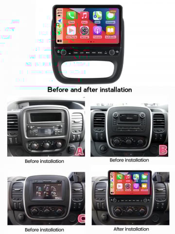 Navigatie dedicata Trafic 3, Opel Vivaro B 2014-2018 cu butoane rotative model 2024, 9 Inch, 2GB RAM 32GB ROM, Quadcore, Android 13, WiFi, Bluetooth, Magazin Play [3]