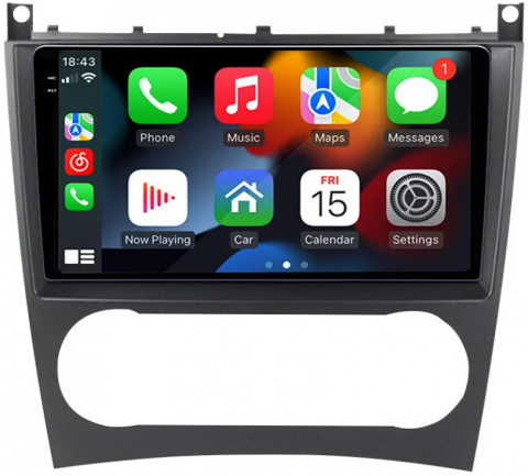 Navigatie dedicata Mercedes C-Class W203 2004-2007, 12GB RAM 256GB ROM, Android 13, Rezolutie 2K, Display QLED, 9", DSP, Carplay, Android Auto, Internet, Youtube, Waze, Wi Fi, USB [1]