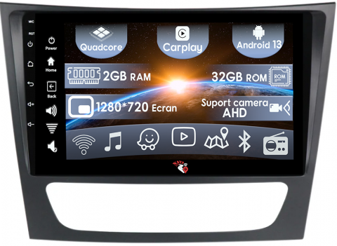 Mercedes-Benz - (Resigilata) Navigatie dedicata Mercedes E Class W211, CLS W219, 2GB RAM 32GB ROM, Quad Core, Display 9" IPS Full HD, Carplay, Android 13, Bluetooth, Magazin Play, Suport camere AHD