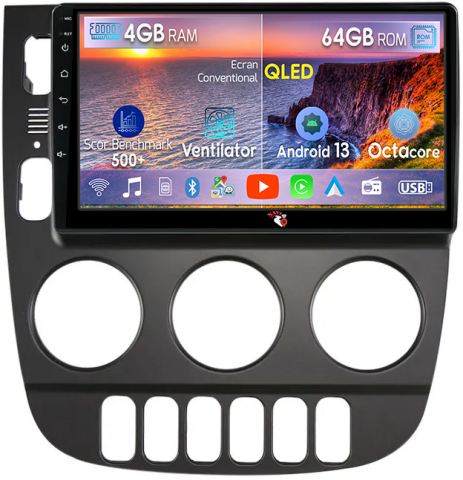 Mercedes-Benz - Navigatie dedicata Mercedes ML W163 2001 - 2005, 4 GB RAM 64 ROM, Android 13, Display QLED, 9", DSP, Carplay, Android Auto, Internet, Youtube , Waze , WI-FI , USB , Bluetooth