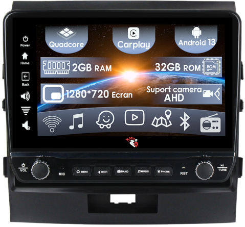 Land Cruiser 200 2008-2015 - Navigatie dedicata Land Cruiser 200 2008-2015 cu butoane rotative model 2024, 10 Inch, 2GB RAM 32GB ROM, Quadcore, Android 13, WiFi, Bluetooth, Magazin Play