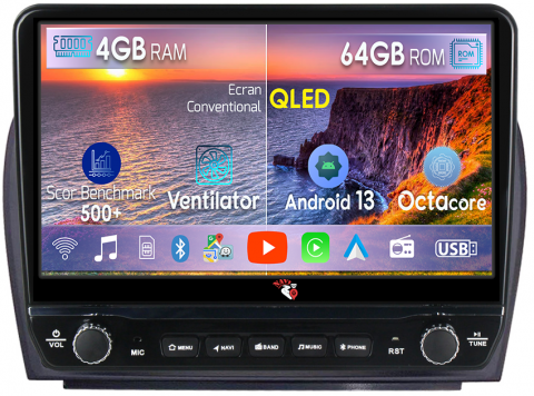 Mercedes-Benz - Navigatie dedicata Mercedes SL cu butoane rotative model 2024, 4 GB RAM 64 ROM, Quadcore, Android 13, Display QLED, 10", DSP, Carplay, Android Auto, Internet, Youtube , Waze , WI-FI