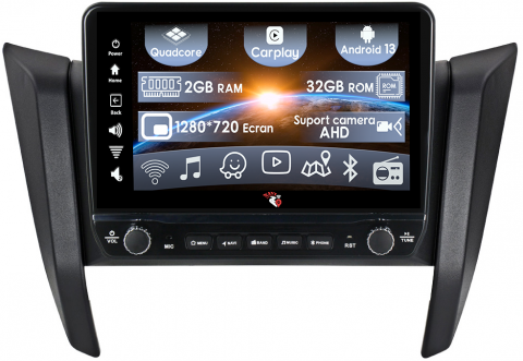 Navara NP300 Frontier 2017 - Navigatie dedicata NP300 Frontier 2017 cu butoane rotative model 2024, 9 Inch, 2GB RAM 32GB ROM, Quadcore, Android 13, WiFi, Bluetooth, Magazin Play