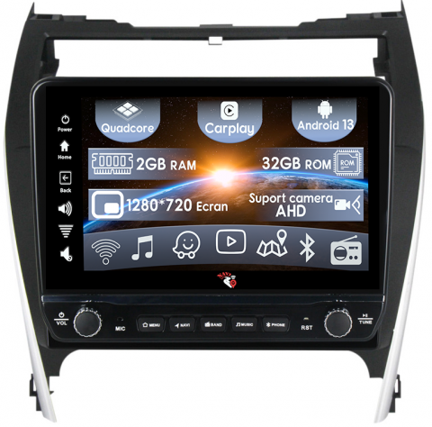 Camry 2011-2014 - Navigatie dedicata Camry 2012-2014 cu butoane rotative model 2024, 10 Inch, 2GB RAM 32GB ROM, Quadcore, Android 13, WiFi, Bluetooth, Magazin Play