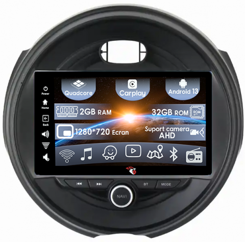 Mini Cooper - (Resigilata) Navigatie dedicata Mini Cooper 2015-2019, 2GB RAM 32GB ROM, Quad Core, Display 9" IPS Full HD, Carplay, Android 13, Bluetooth, Magazin Play, Suport camere AHD