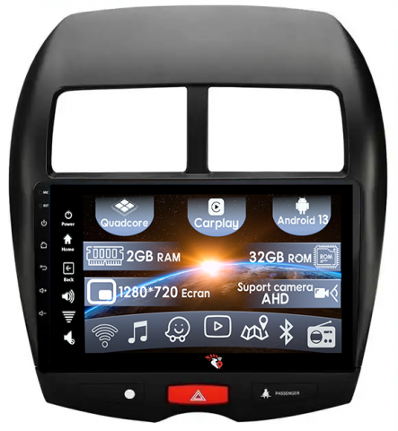 Mitsubishi - (Resigilata) Navigatie dedicata Mitsubishi ASX 2010-2019, 2GB RAM 32GB ROM, Quad Core, Display 10" IPS Full HD, Carplay, Android 13, Bluetooth, Magazin Play, Suport camere AHD