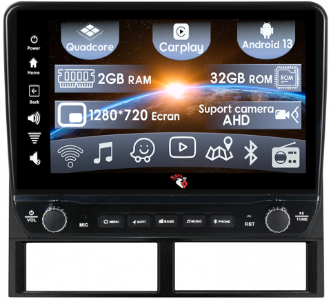 Navigatii Dedicate - Navigatie dedicata Grand Cherokee 1999-2005 cu butoane rotative model 2024, 9 Inch, 2GB RAM 32GB ROM, Quadcore, Android 13, WiFi, Bluetooth, Magazin Play
