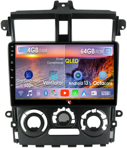 Mitsubishi - Navigatie dedicata Mitsubishi Colt Plus 2007-2012, 4GB RAM 64GB ROM, Octacore, Android 13, Display QLED 9", DSP, Carplay, Android Auto, Internet, Youtube, Waze, WIFI, Bluetooth
