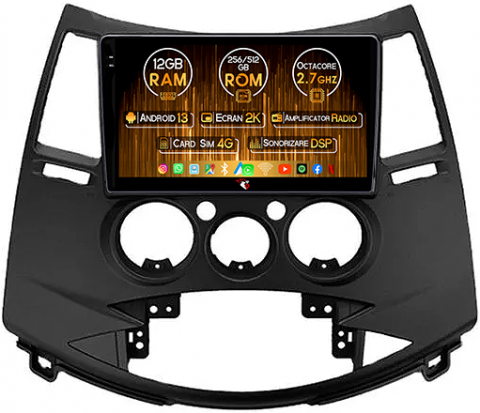Grandis 2003-2011 - Navigatie dedicata Mitsubishi Grandis 2003-2011, 12GB RAM 256GB ROM, Android 13, Rezolutie 2K, Display QLED, 9", DSP, Carplay, Android Auto, Internet, Youtube, Waze, Wi Fi, USB