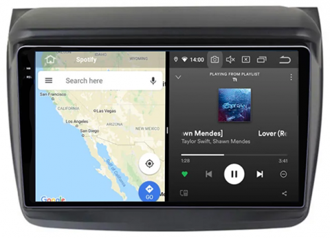 Navigatie dedicata Mitsubishi L200 2008-2016, 12GB RAM 256GB ROM, Android 13, Rezolutie 2K, Display QLED, 9", DSP, Carplay, Android Auto, Internet, Youtube, Waze, Wi Fi, USB [3]