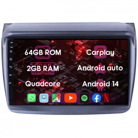 (Resigilata) Navigatie dedicata Mitsubishi L200 2008-2016, 9 Inch, 2GB RAM 32GB ROM, Android 13, WiFi, Bluetooth, Magazin Play, Camera Marsarier [8]