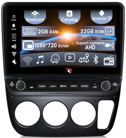 Honda - Navigatie dedicata Honda CR-V 1997-2001 cu butoane rotative model 2024, 9 Inch, 2GB RAM 32GB ROM, Quadcore, Android 13, WiFi, Bluetooth, Magazin Play
