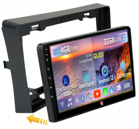 Mitsubishi - Navigatie dedicata Mitsubishi L200 2018-2020, 4GB RAM 32GB ROM, Octacore, Android 14, Display QLED 1K 9", DSP, Carplay&Android Auto, SIM 4G, Bluetooth, Ventilator Activ