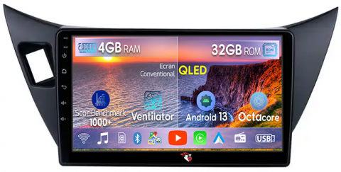 Mitsubishi - Navigatie dedicata Mitsubishi Lancer 2001-2007, 4GB RAM 32GB ROM, Android 13, Display QLED 1K, 9", DSP, Carplay, Android Auto, Internet, Youtube , Waze , WI-FI , USB , Bluetooth