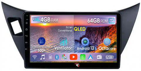 Mitsubishi - Navigatie dedicata Mitsubishi Lancer 2001-2007, 4GB RAM 64GB ROM, Octacore, Android 13, Display QLED 9", DSP, Carplay, Android Auto, Internet, Youtube, Waze, WIFI, Bluetooth