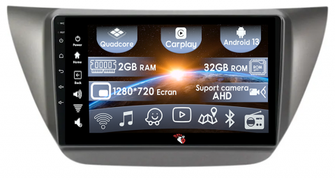 Mitsubishi - (Resigilata) Navigatie dedicata Mitsubishi Lancer 2006-2010, 2GB RAM 32GB ROM, Quad Core, Display 9" IPS Full HD, Carplay, Android 13, Bluetooth, Magazin Play, Suport camere AHD