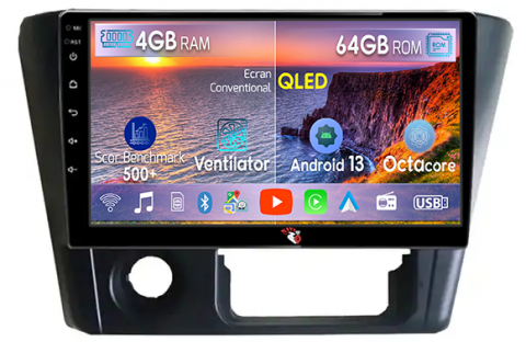 Mitsubishi - Navigatie dedicata Mitsubishi Lancer 2006, 4GB RAM 64GB ROM, Octacore, Android 13, Display QLED 9", DSP, Carplay, Android Auto, Internet, Youtube, Waze, WIFI, Bluetooth