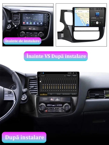 Navigatie dedicata Mitsubishi Outlander 2012-2018, 12GB RAM 256GB ROM, Android 13, Rezolutie 2K, Display QLED, 9", DSP, Carplay, Android Auto, Internet, Youtube, Waze, Wi Fi, USB [4]