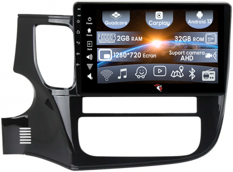 Mitsubishi - (Resigilata) Navigatie dedicata Mitsubishi Outlander 2015-2017, 2GB RAM 32GB ROM, Quad Core, Display 10.2" IPS Full HD, Carplay, Android 13, Bluetooth, Magazin Play, Suport camere AHD