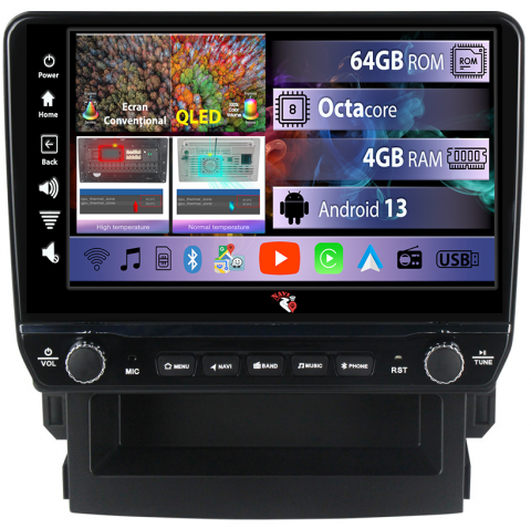 Subaru - Navigatie dedicata Forester 2017-2020 cu butoane rotative model 2024, 4 GB RAM 64 ROM, Quadcore, Android 13, Display QLED, 9", DSP, Carplay, Android Auto, Internet, Youtube , Waze ,