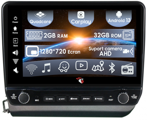 Civic (2011-2015) - Navigatie dedicata Civic 2012-2015 cu butoane rotative model 2024, 9 Inch, 2GB RAM 32GB ROM, Quadcore, Android 13, WiFi, Bluetooth, Magazin Play