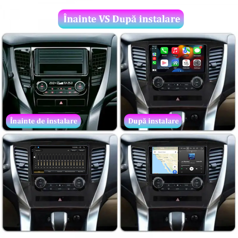 Navigatie dedicata Mitsubishi Pajero 2016-2018, 12GB RAM 256GB ROM, Android 13, Rezolutie 2K, Display QLED, 9", DSP, Carplay, Android Auto, Internet, Youtube, Waze, Wi Fi, USB [4]
