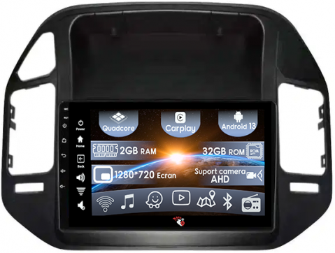 Pajero V73 - (Resigilata) Navigatie dedicata Mitsubishi Pajero V73, 2GB RAM 32GB ROM, Quad Core, Display 9" IPS Full HD, Carplay, Android 13, Bluetooth, Magazin Play, Suport camere AHD